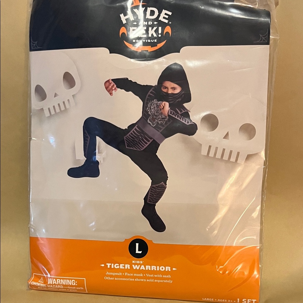 Kids Tiger Warrior Costume - Black